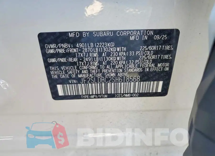 JF2SLDBC2SH618568 Photo# 14