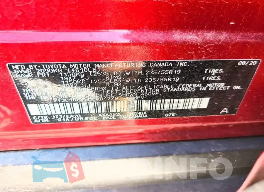 2T3C1RFV6LC081279 Photo# 13