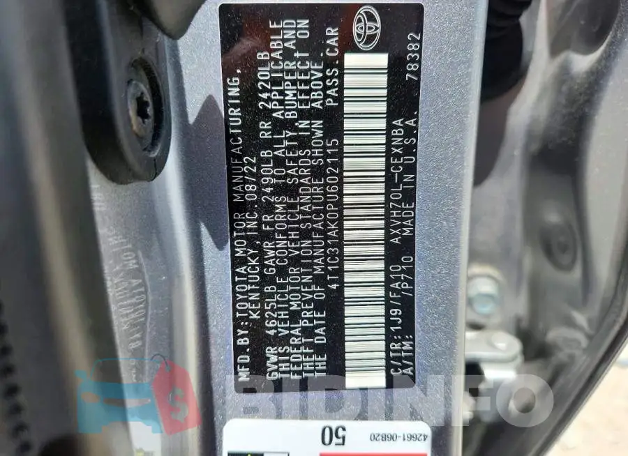 4T1C31AK0PU602115 Photo# 12