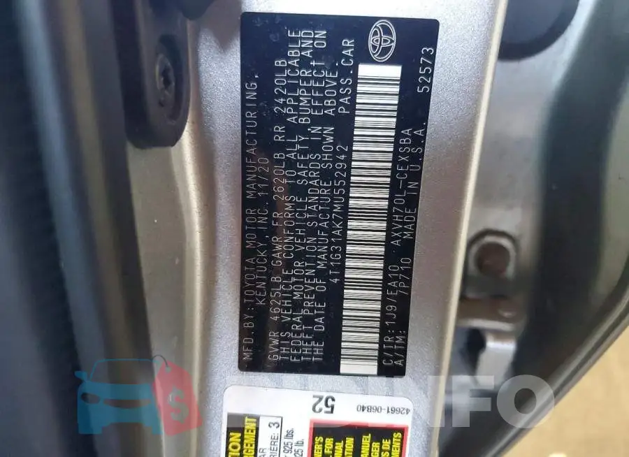 4T1G31AK7MU552942 Photo# 12