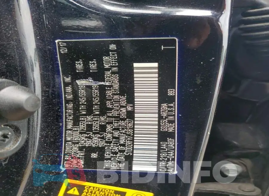 5TDDZRFH7JS819627 Photo# 13