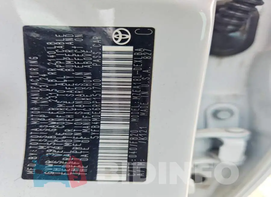 5YFB4MDE6RP151700 Photo# 12