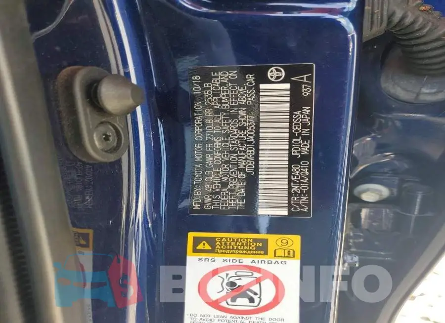 JTDBVRBD1JA005377 Photo# 12