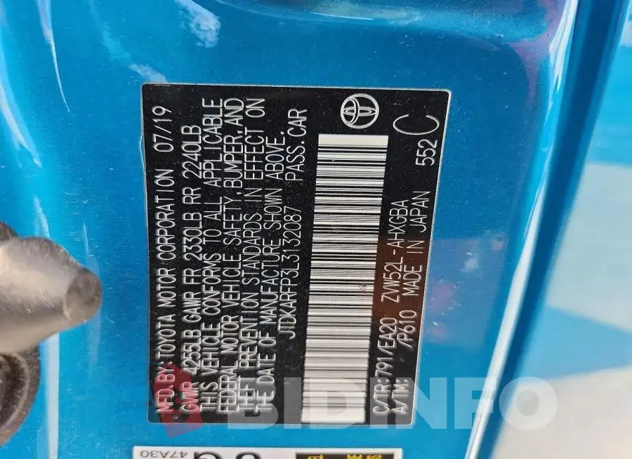 JTDKARFP3L3132087 Photo# 12