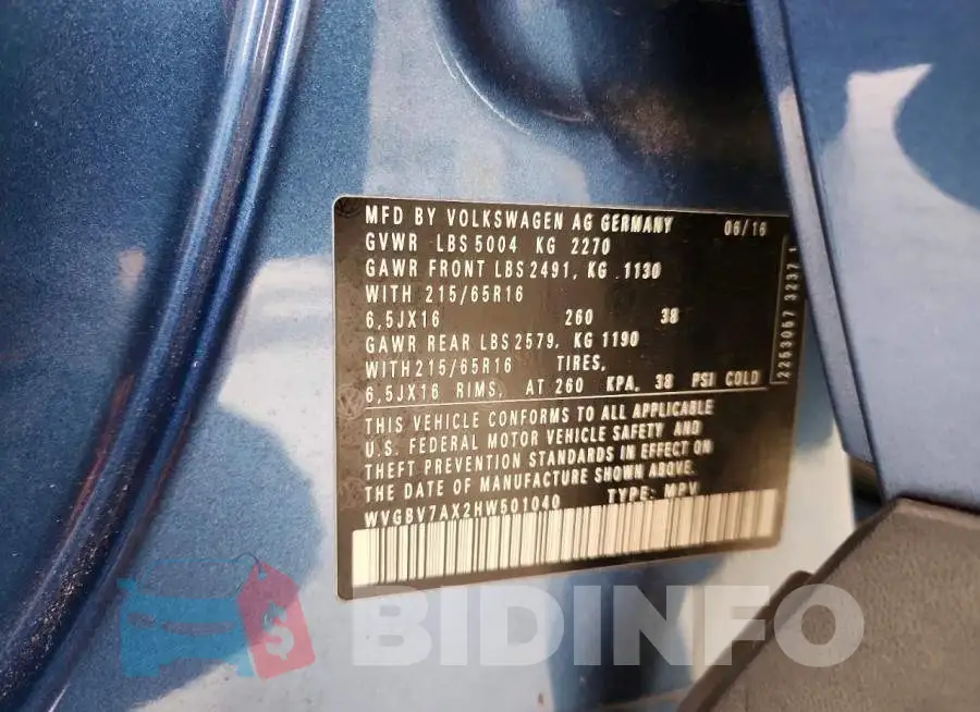 WVGBV7AX2HW501040 Photo# 13