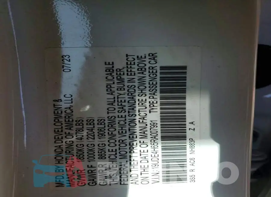 19UDE4H65RA007991 Photo# 12