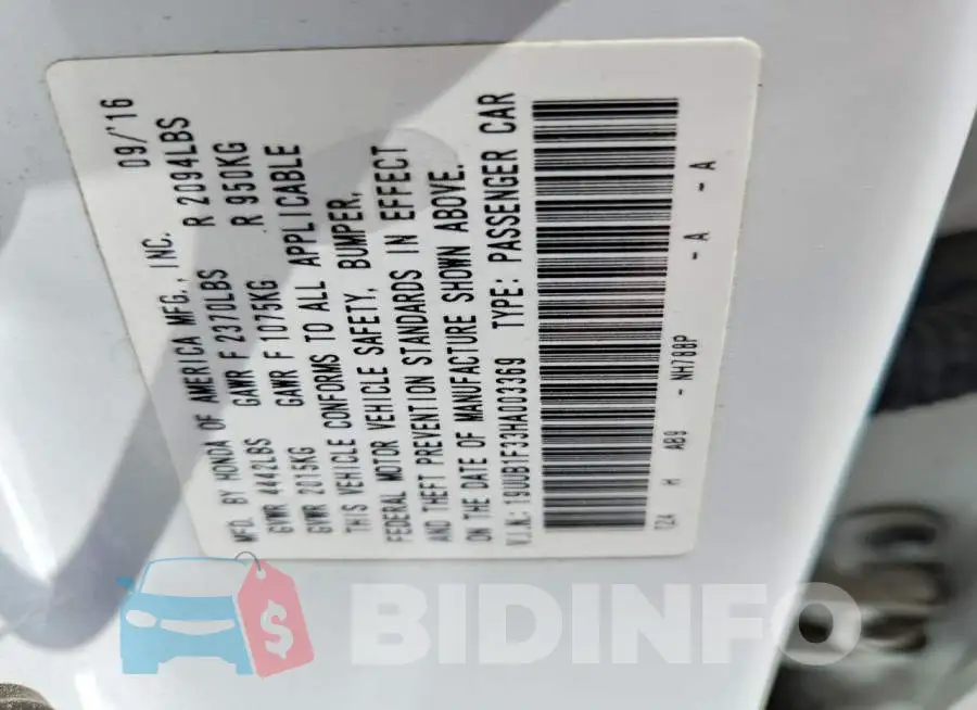 19UUB1F33HA003369 Photo# 13