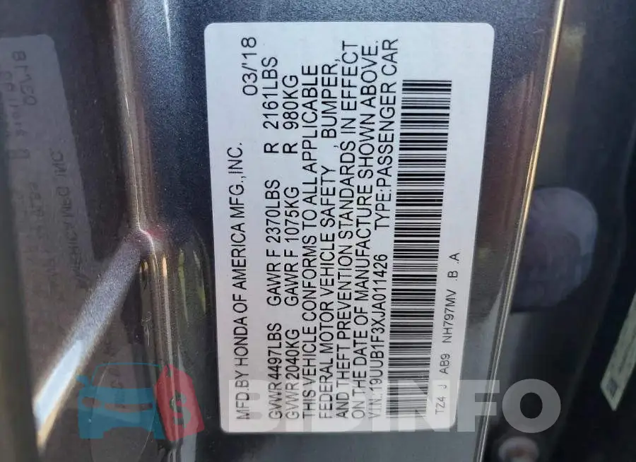 19UUB1F3XJA011426 Photo# 12