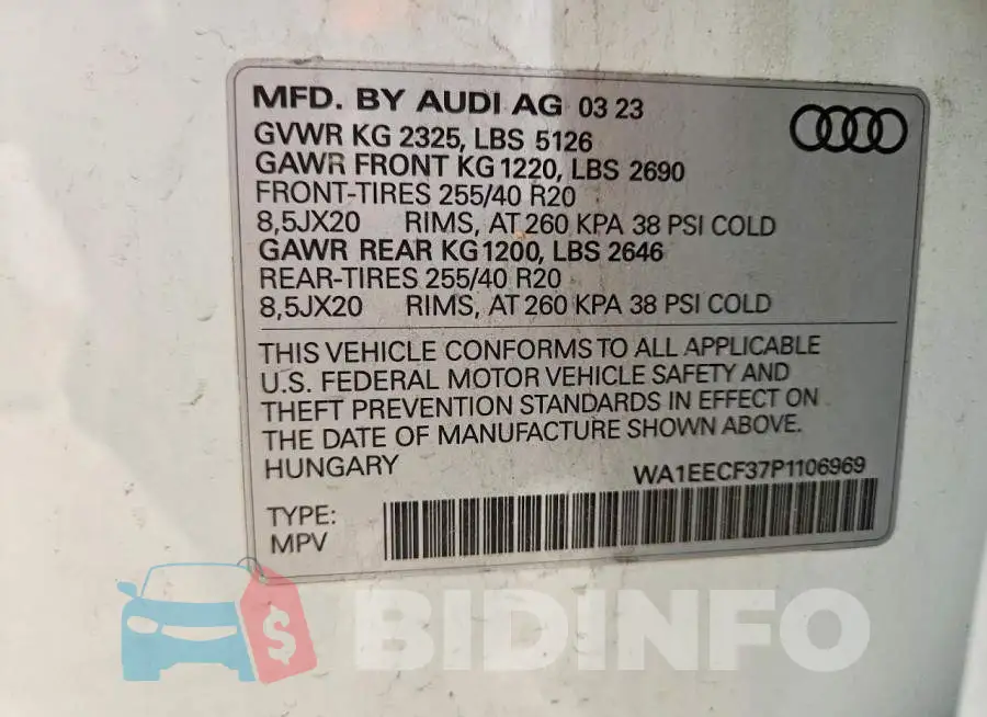 WA1EECF37P1106969 Photo# 13