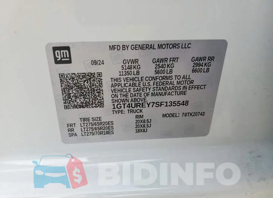 1GT4UREY7SF135548 Photo# 12