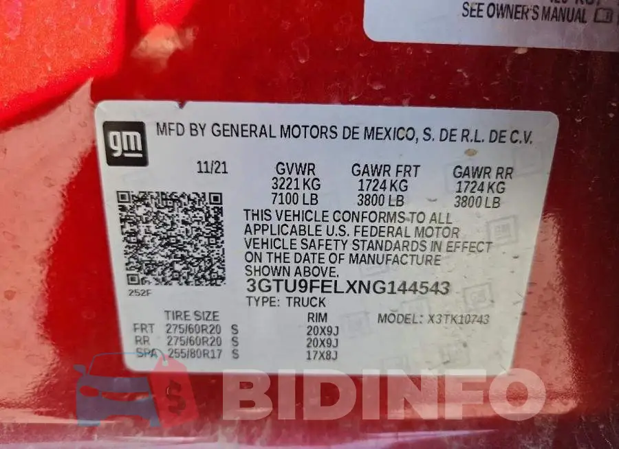 3GTU9FELXNG144543 Photo# 12