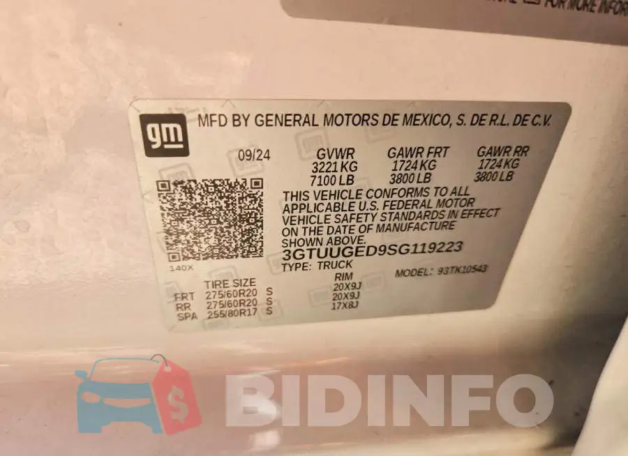 3GTUUGED9SG119223 Photo# 12