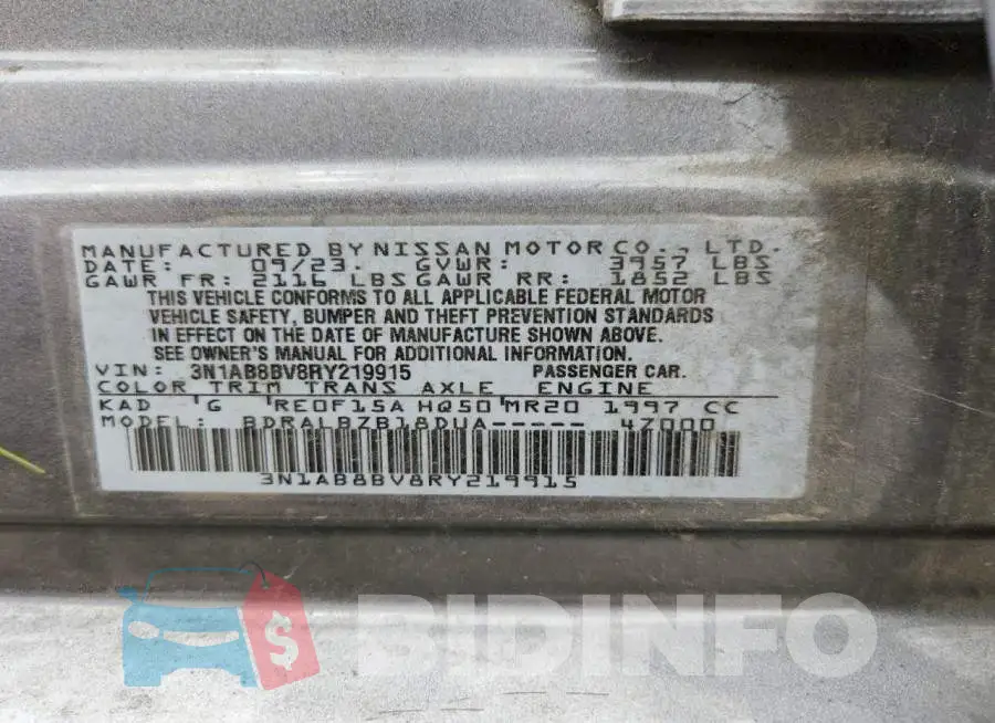 3N1AB8BV8RY219915 Photo# 12