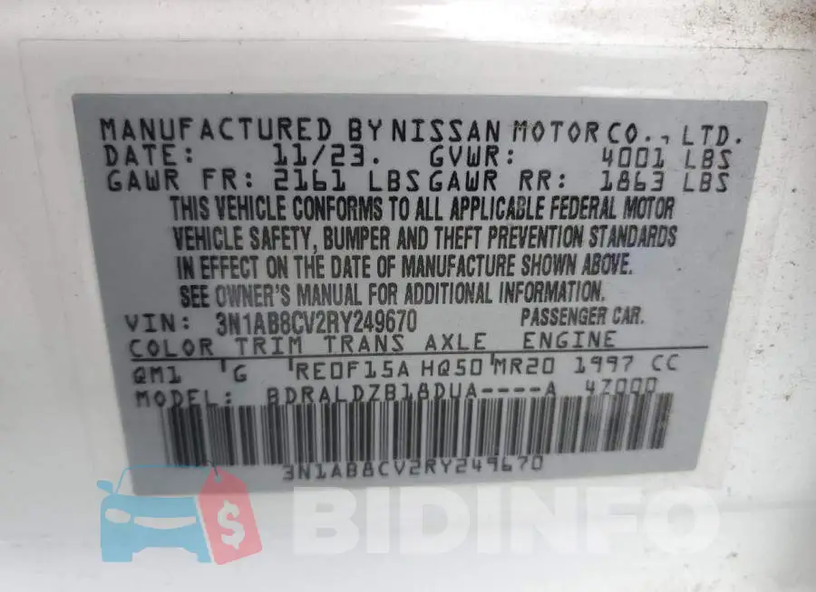 3N1AB8CV2RY249670 Photo# 12