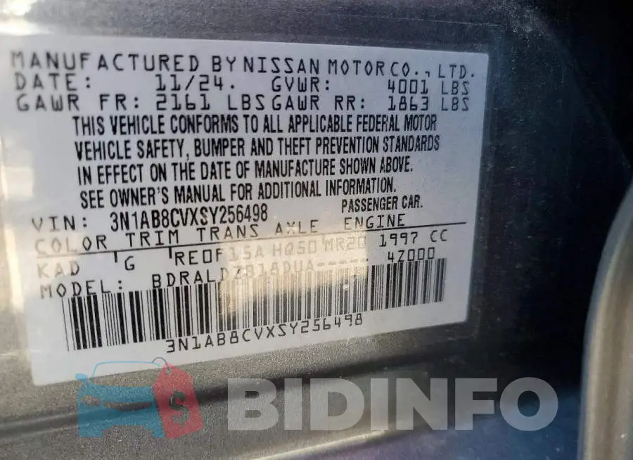 3N1AB8CVXSY256498 Photo# 12