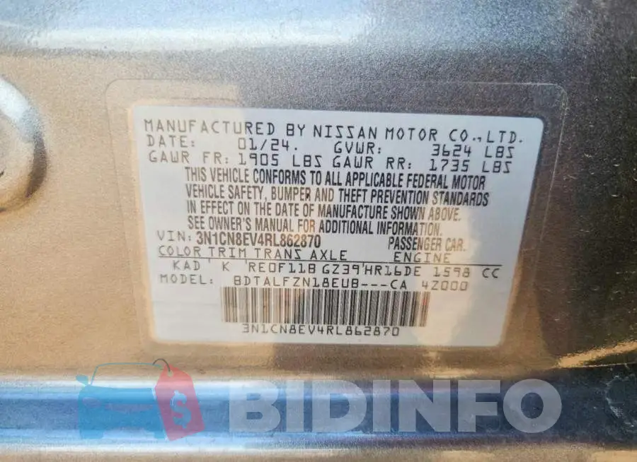 3N1CN8EV4RL862870 Photo# 12