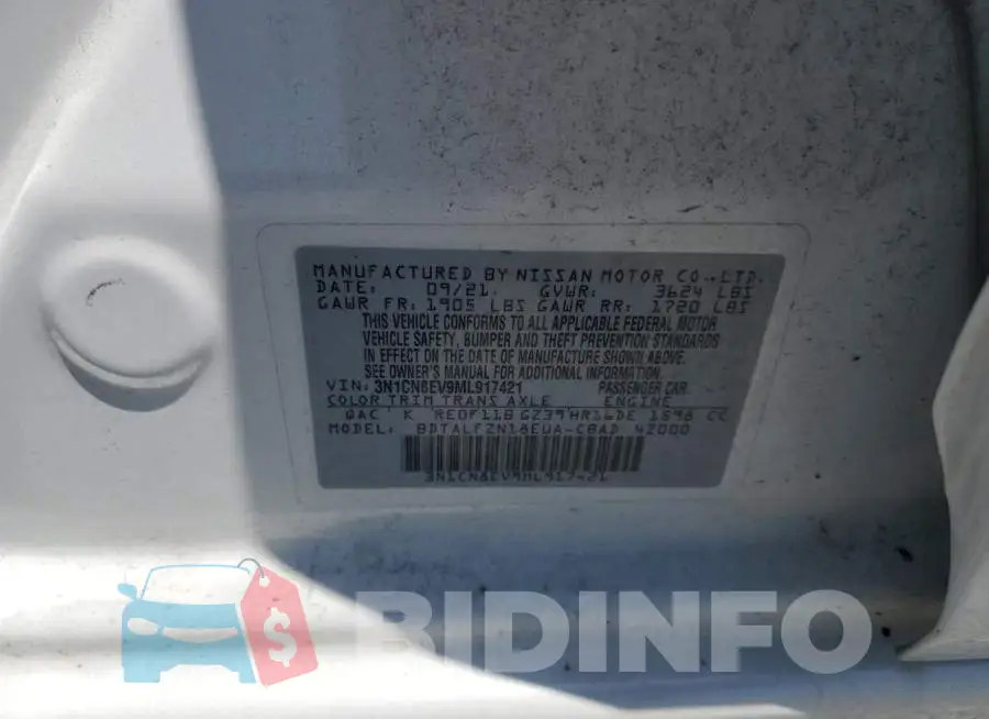 3N1CN8EV9ML917421 Photo# 12