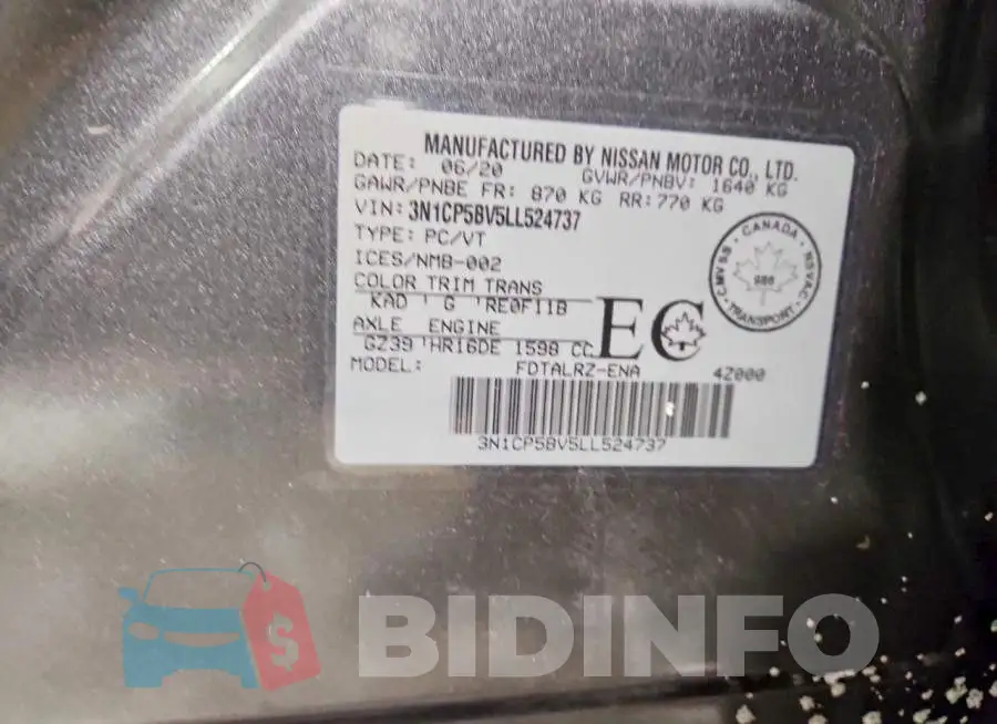 3N1CP5BV5LL524737 Photo# 13