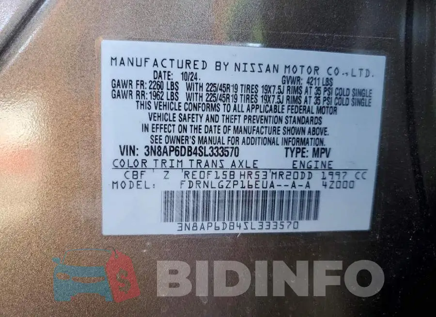 3N8AP6DB4SL333570 Photo# 12