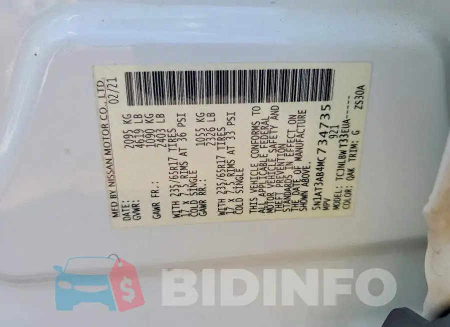 5N1AT3AB4MC734735 Photo# 12