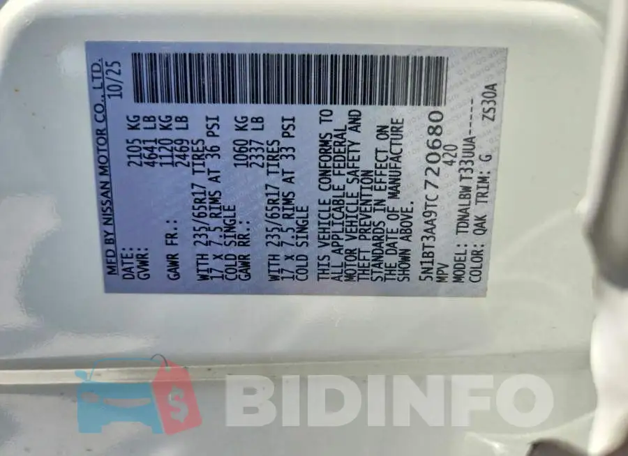 5N1BT3AA9TC720680 Photo# 13