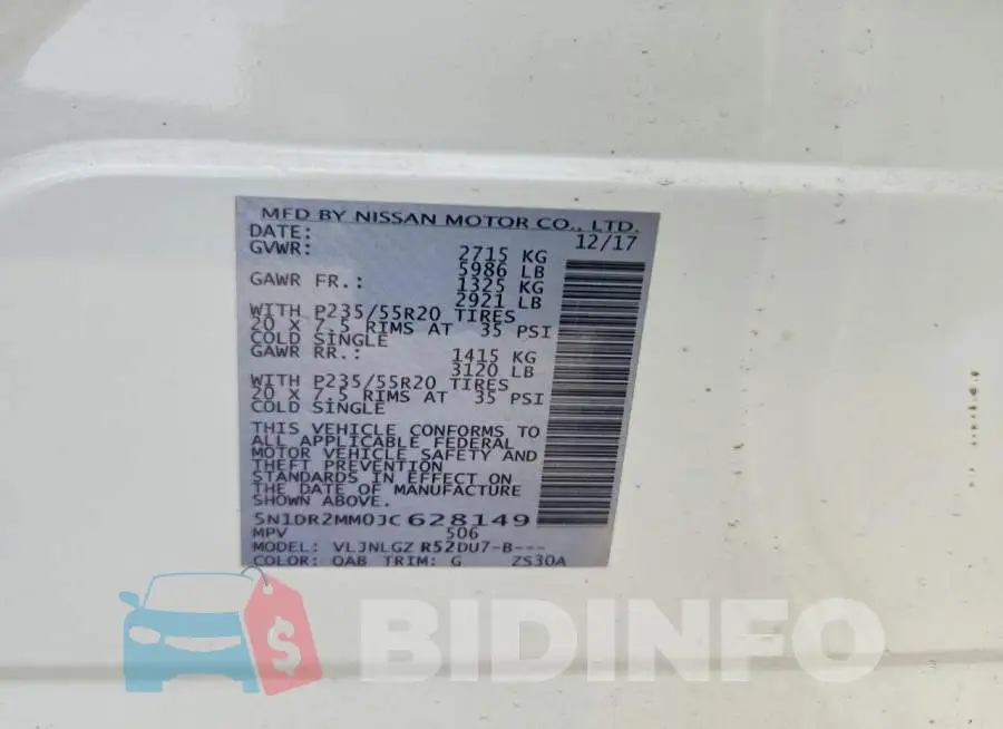 5N1DR2MM0JC628149 Photo# 13