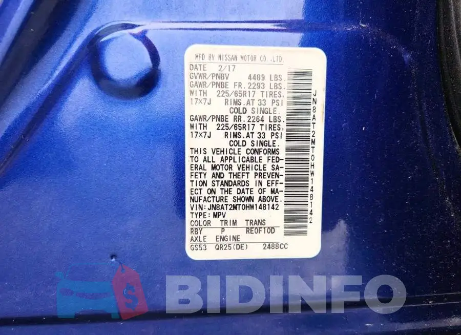JN8AT2MT0HW148142 Photo# 14
