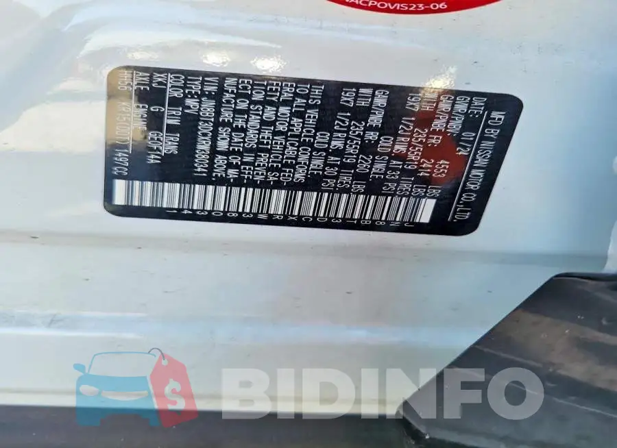 JN8BT3DCXRW380341 Photo# 14