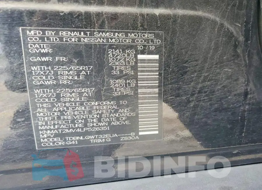 KNMAT2MV4LP526351 Photo# 13