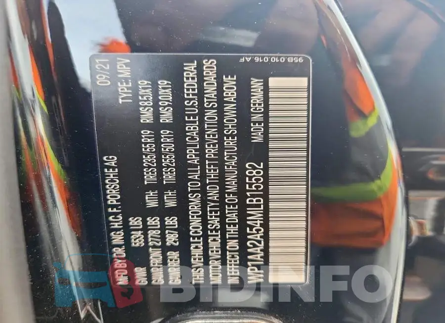 WP1AA2A54MLB15582 Photo# 14