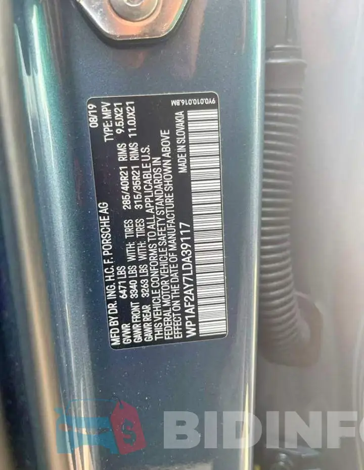 WP1AF2AY7LDA39117 Photo# 12