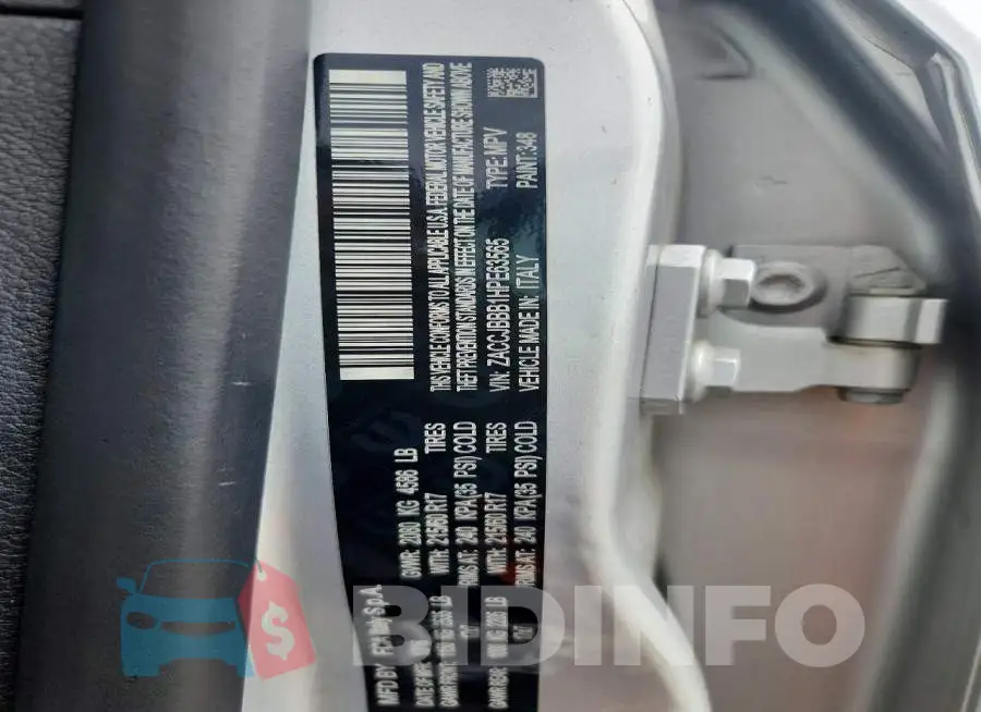 ZACCJBBB1HPE63565 Photo# 12