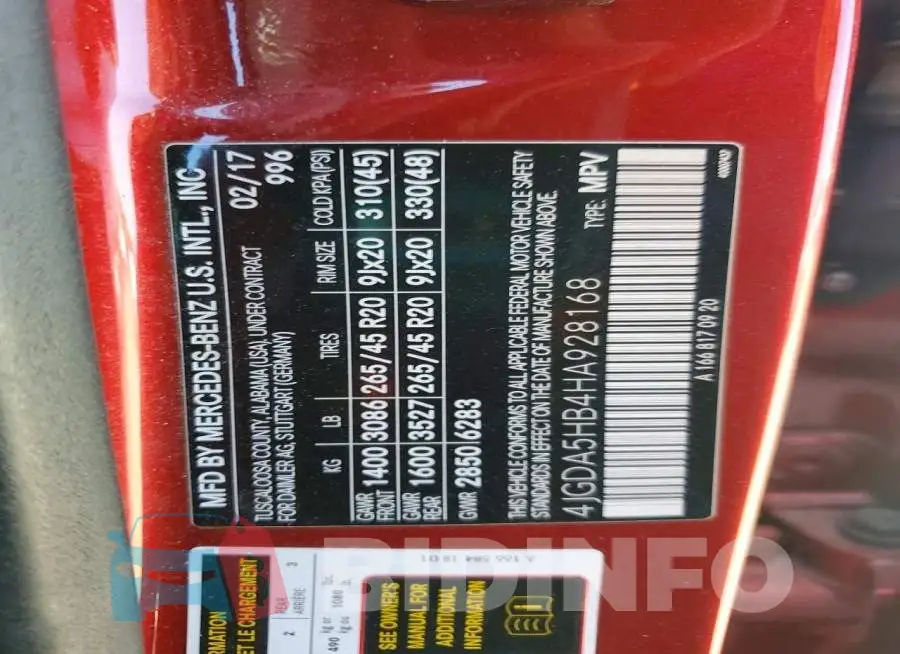 4JGDA5HB4HA928168 Photo# 13