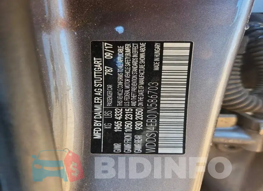 WDDSJ4EB0JN586703 Photo# 12