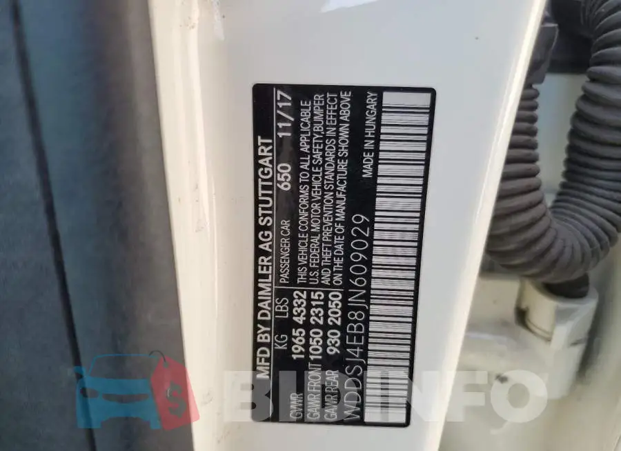 WDDSJ4EB8JN609029 Photo# 12