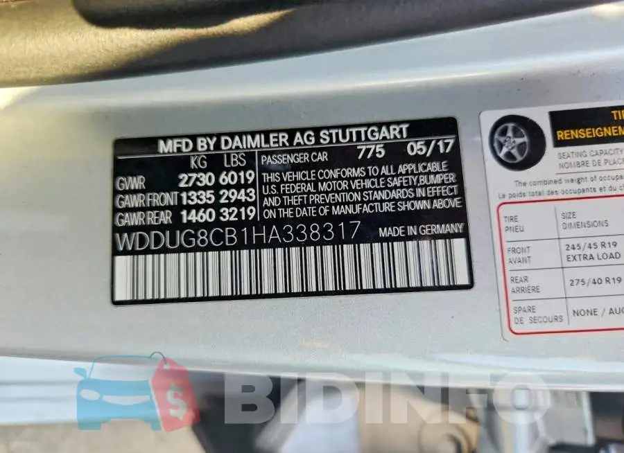 WDDUG8CB1HA338317 Photo# 13