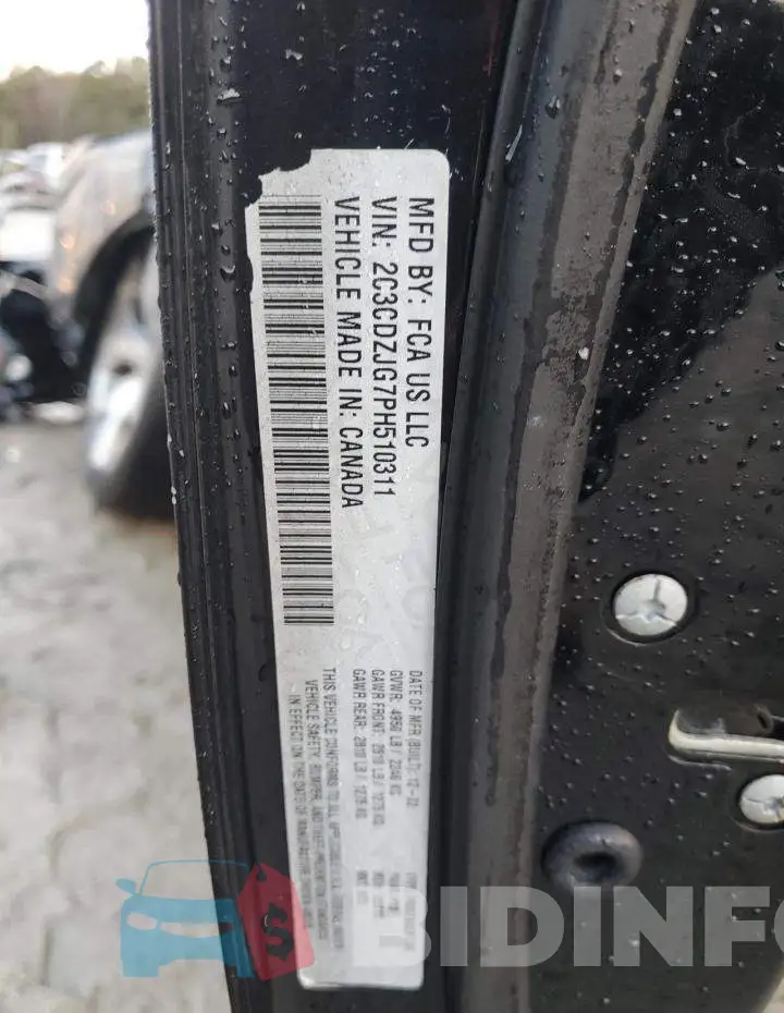 2C3CDZJG7PH510311 Photo# 12