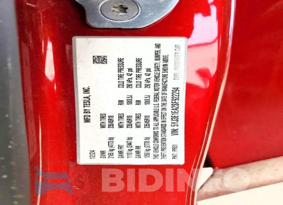 5YJ3E1EA2SF922294 Photo# 12