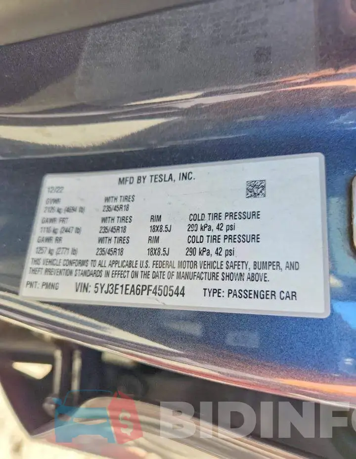 5YJ3E1EA6PF450544 Photo# 12