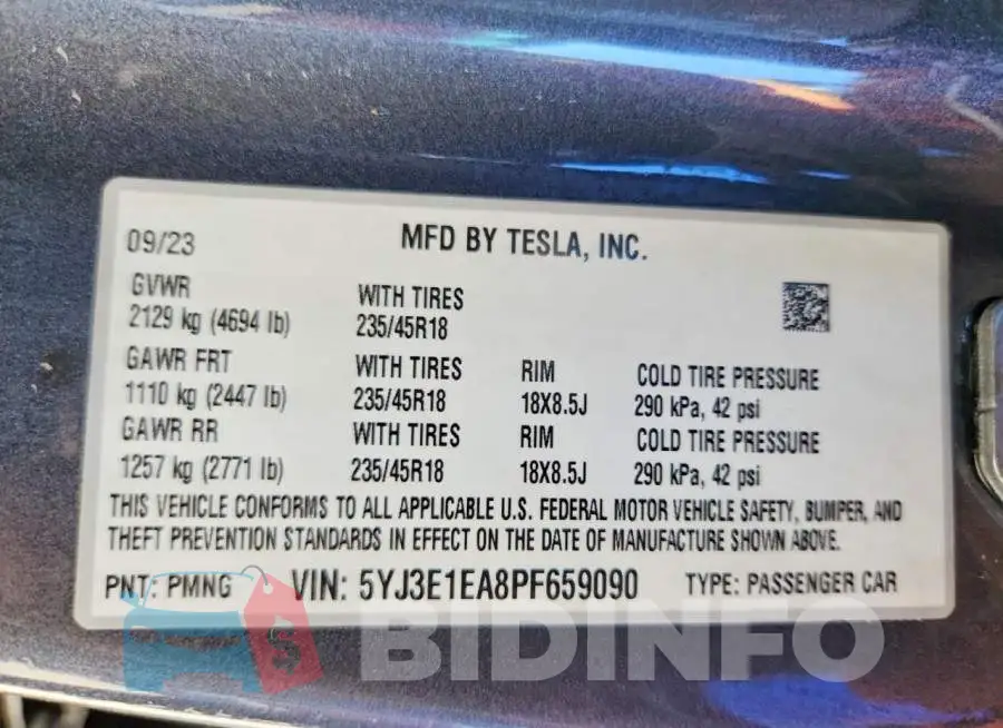 5YJ3E1EA8PF659090 Photo# 12
