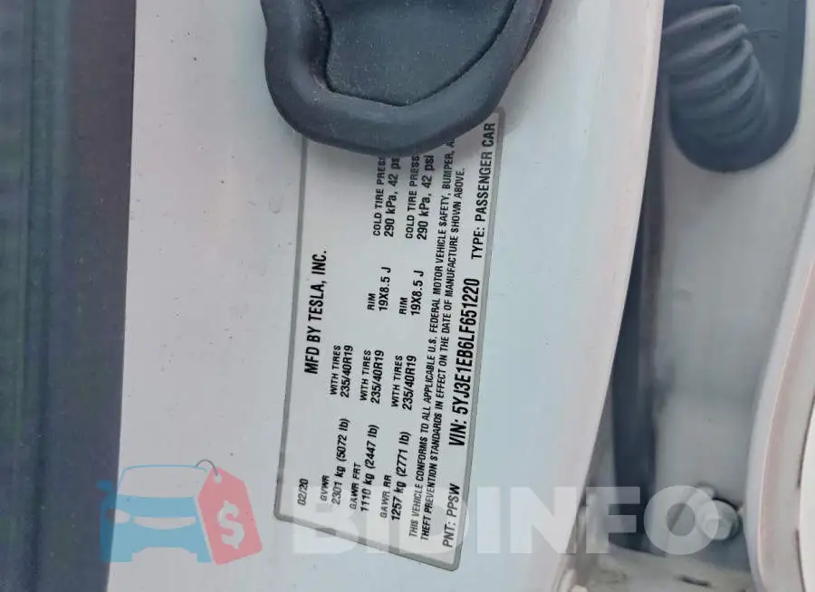 5YJ3E1EB6LF651220 Photo# 12