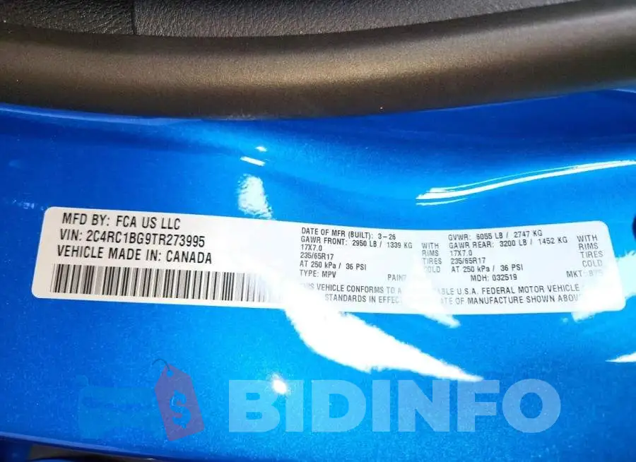 2C4RC1BG9TR273995 Photo# 13