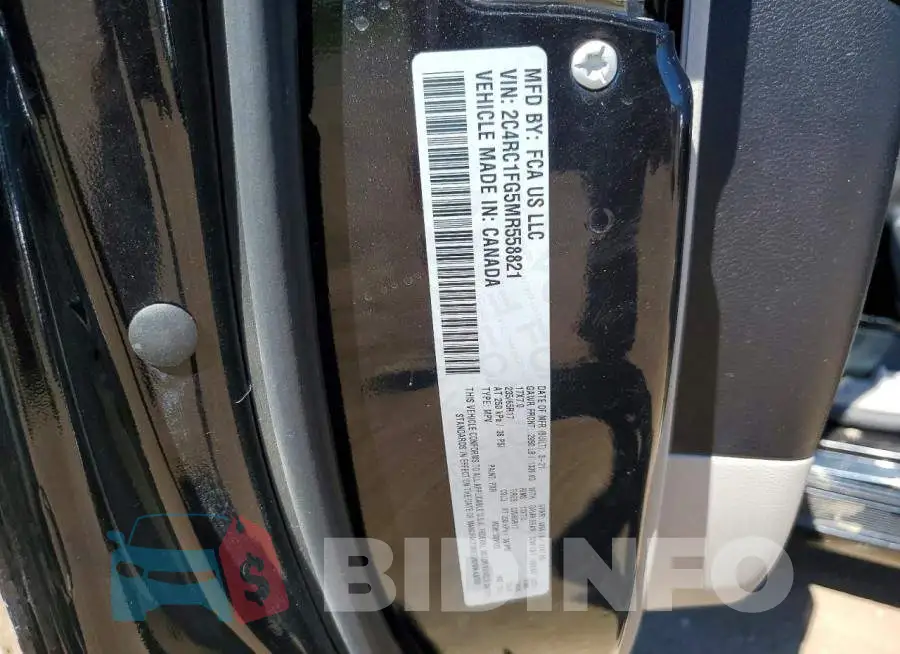 2C4RC1FG5MR558821 Photo# 13
