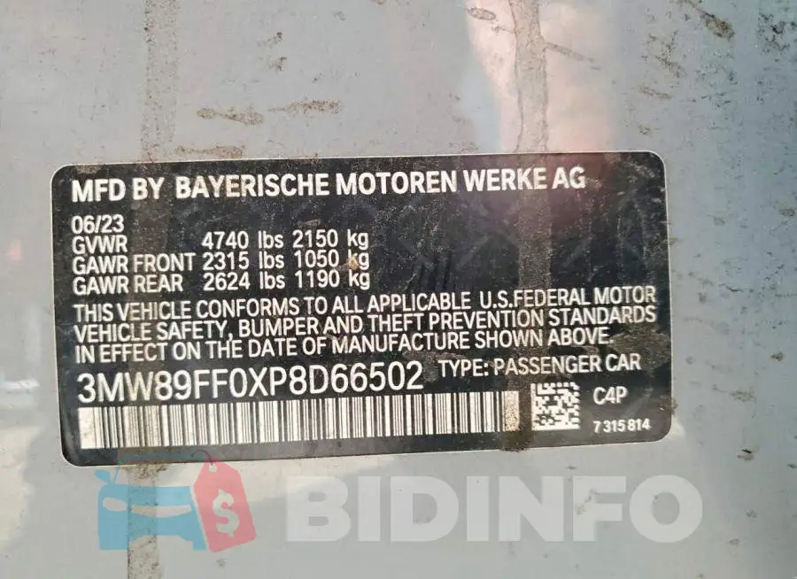 3MW89FF0XP8D66502 Photo# 13