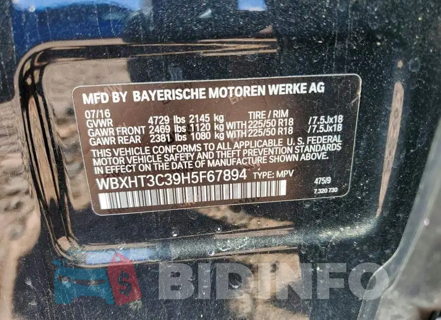 WBXHT3C39H5F67894 Photo# 13