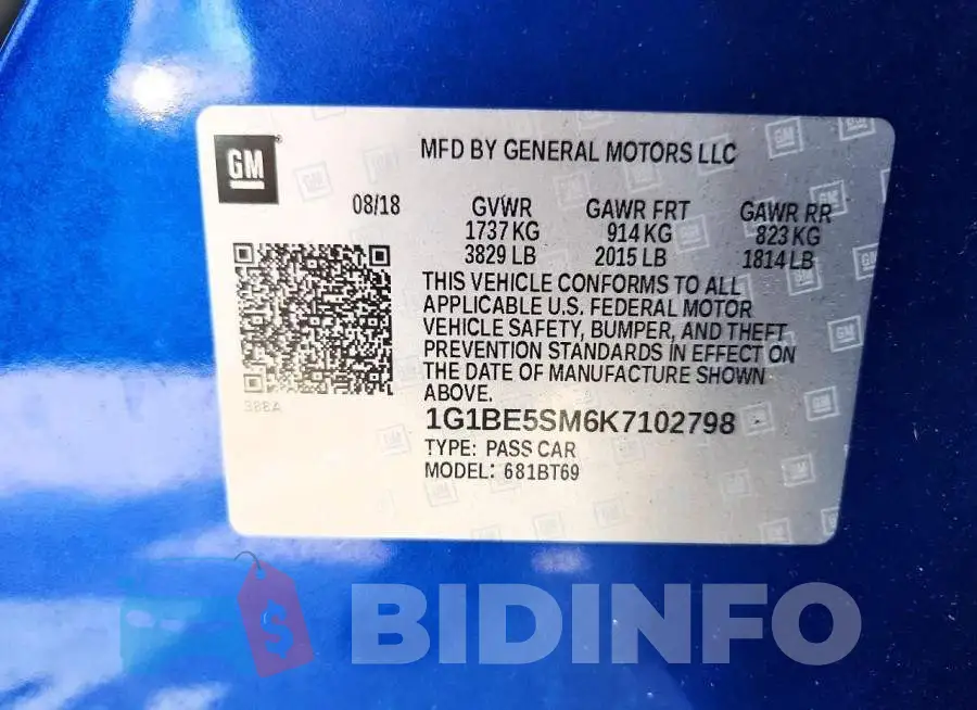 1G1BE5SM6K7102798 Photo# 12