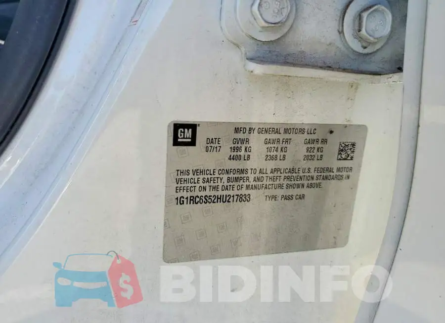 1G1RC6S52HU217833 Photo# 12