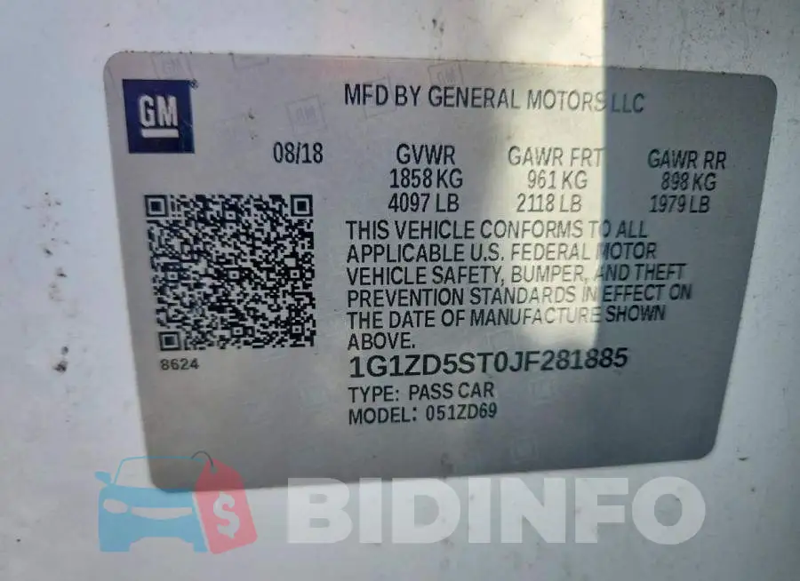 1G1ZD5ST0JF281885 Photo# 12