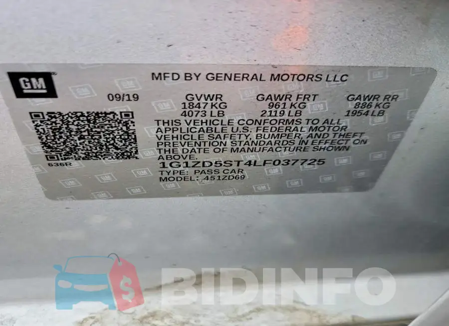 1G1ZD5ST4LF037725 Photo# 12