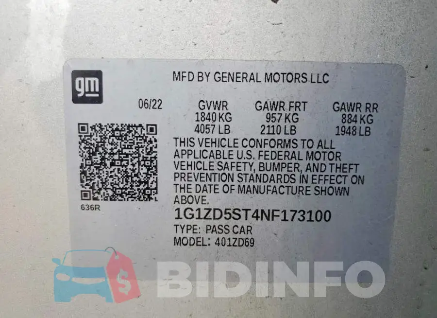 1G1ZD5ST4NF173100 Photo# 13
